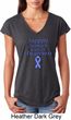 Support Stomach Cancer Awareness Ladies Tri Blend V-neck