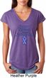 Support Stomach Cancer Awareness Ladies Tri Blend V-neck