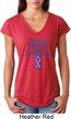 Support Stomach Cancer Awareness Ladies Tri Blend V-neck