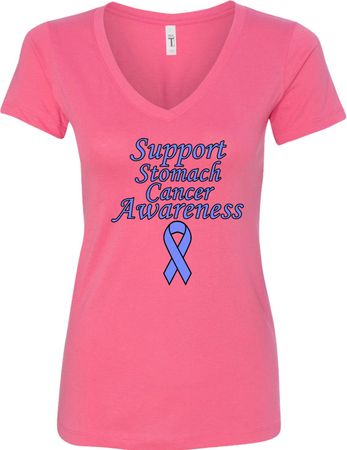 Support Stomach Cancer Awareness Ladies V-Neck