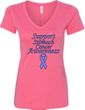 Support Stomach Cancer Awareness Ladies V-Neck