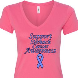 Support Stomach Cancer Awareness Ladies V-Neck