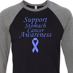 Support Stomach Cancer Awareness Raglan Shirt