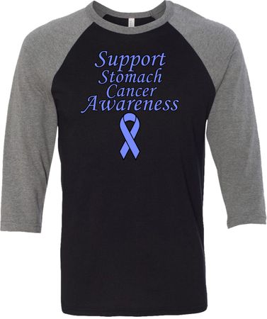 Support Stomach Cancer Awareness Raglan Shirt