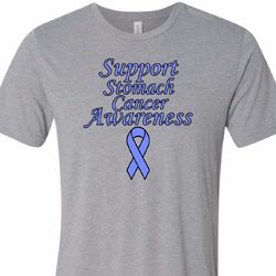 Support Stomach Cancer Awareness Tri Blend Tee