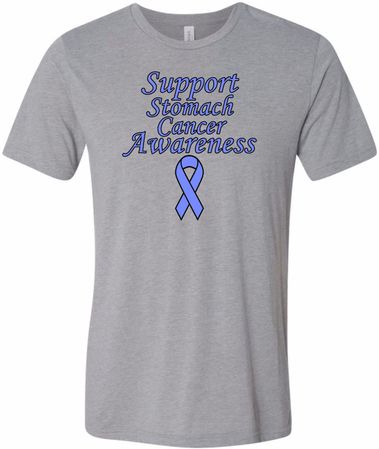 Support Stomach Cancer Awareness Tri Blend Tee