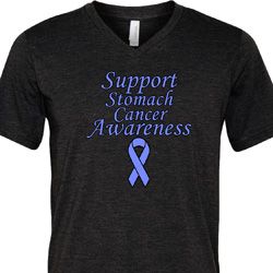 Support Stomach Cancer Awareness Tri Blend V-neck