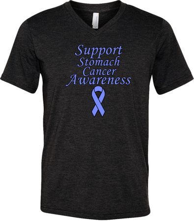 Support Stomach Cancer Awareness Tri Blend V-neck
