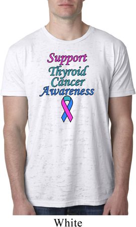 Support Thyroid Cancer Awareness Burnout Shirt