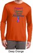 Support Thyroid Cancer Awareness Dry Wicking Long Sleeve