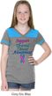 Support Thyroid Cancer Awareness Girls Football Tee