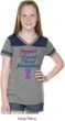 Support Thyroid Cancer Awareness Girls Football Tee