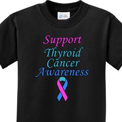 Support Thyroid Cancer Awareness Kids Shirts