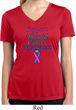 Support Thyroid Cancer Awareness Ladies Dry Wicking V-neck
