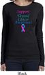 Support Thyroid Cancer Awareness Ladies Long Sleeve