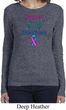 Support Thyroid Cancer Awareness Ladies Long Sleeve