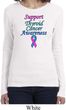 Support Thyroid Cancer Awareness Ladies Long Sleeve