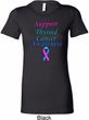Support Thyroid Cancer Awareness Ladies Longer Length Shirt