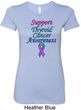 Support Thyroid Cancer Awareness Ladies Longer Length Shirt