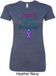 Support Thyroid Cancer Awareness Ladies Longer Length Shirt