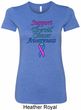 Support Thyroid Cancer Awareness Ladies Longer Length Shirt