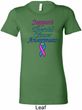 Support Thyroid Cancer Awareness Ladies Longer Length Shirt