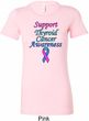 Support Thyroid Cancer Awareness Ladies Longer Length Shirt