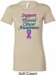 Support Thyroid Cancer Awareness Ladies Longer Length Shirt