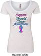 Support Thyroid Cancer Awareness Ladies Scoop Neck