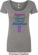 Support Thyroid Cancer Awareness Ladies Scoop Neck