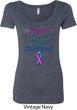 Support Thyroid Cancer Awareness Ladies Scoop Neck