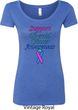 Support Thyroid Cancer Awareness Ladies Scoop Neck