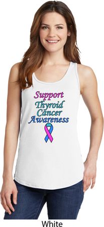 Support Thyroid Cancer Awareness Ladies Tank Top