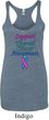 Support Thyroid Cancer Awareness Ladies Tri Blend Racerback
