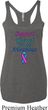 Support Thyroid Cancer Awareness Ladies Tri Blend Racerback