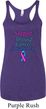 Support Thyroid Cancer Awareness Ladies Tri Blend Racerback