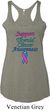 Support Thyroid Cancer Awareness Ladies Tri Blend Racerback
