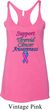Support Thyroid Cancer Awareness Ladies Tri Blend Racerback