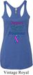 Support Thyroid Cancer Awareness Ladies Tri Blend Racerback