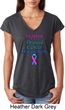 Support Thyroid Cancer Awareness Ladies Tri Blend V-neck