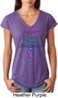 Support Thyroid Cancer Awareness Ladies Tri Blend V-neck