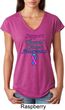 Support Thyroid Cancer Awareness Ladies Tri Blend V-neck