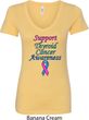 Support Thyroid Cancer Awareness Ladies V-Neck