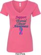 Support Thyroid Cancer Awareness Ladies V-Neck