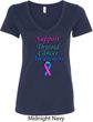 Support Thyroid Cancer Awareness Ladies V-Neck