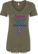 Support Thyroid Cancer Awareness Ladies V-Neck