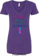 Support Thyroid Cancer Awareness Ladies V-Neck