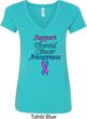 Support Thyroid Cancer Awareness Ladies V-Neck