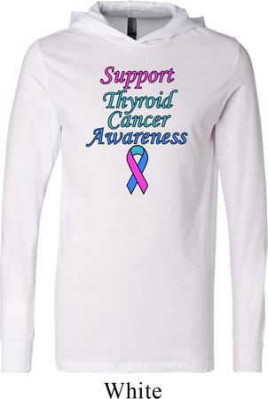 Support Thyroid Cancer Awareness Lightweight Hoodie