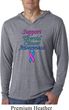 Support Thyroid Cancer Awareness Lightweight Hoodie Tee